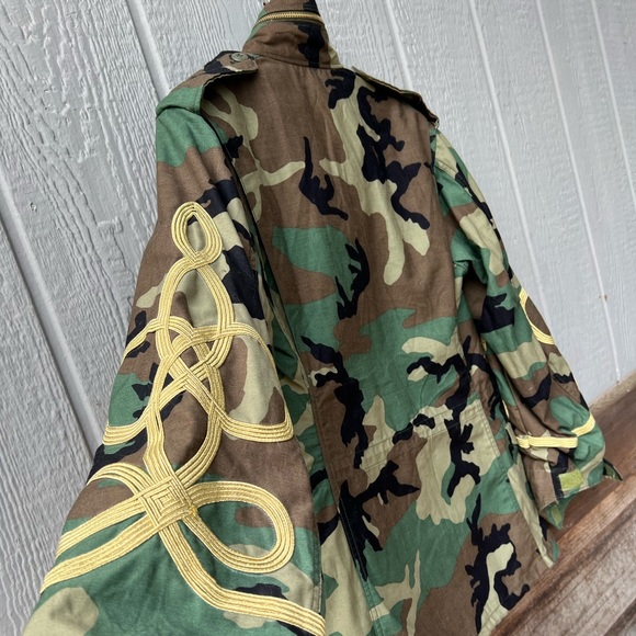 R13 repurposed coat camouflage lined heavy duty canvas military utility jacket - Picture 8 of 16